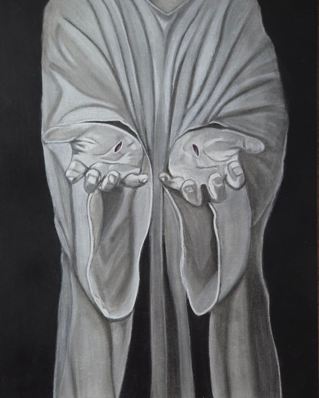 The Wounds of His Love | Original Charcoal Artwork