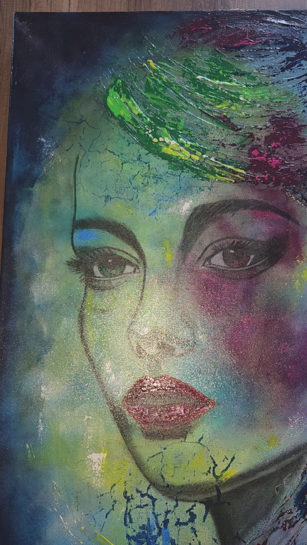 Bloom Through the Fractures | Original Mixed Media Artwork
