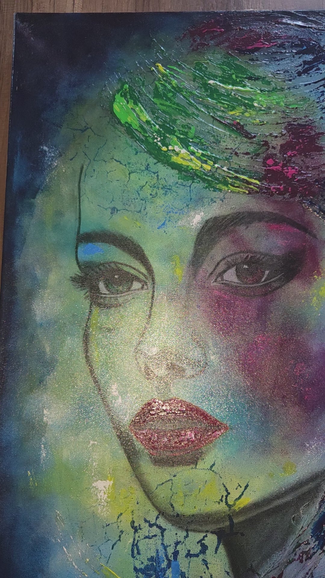 Bloom Through the Fractures | Original Mixed Media Artwork