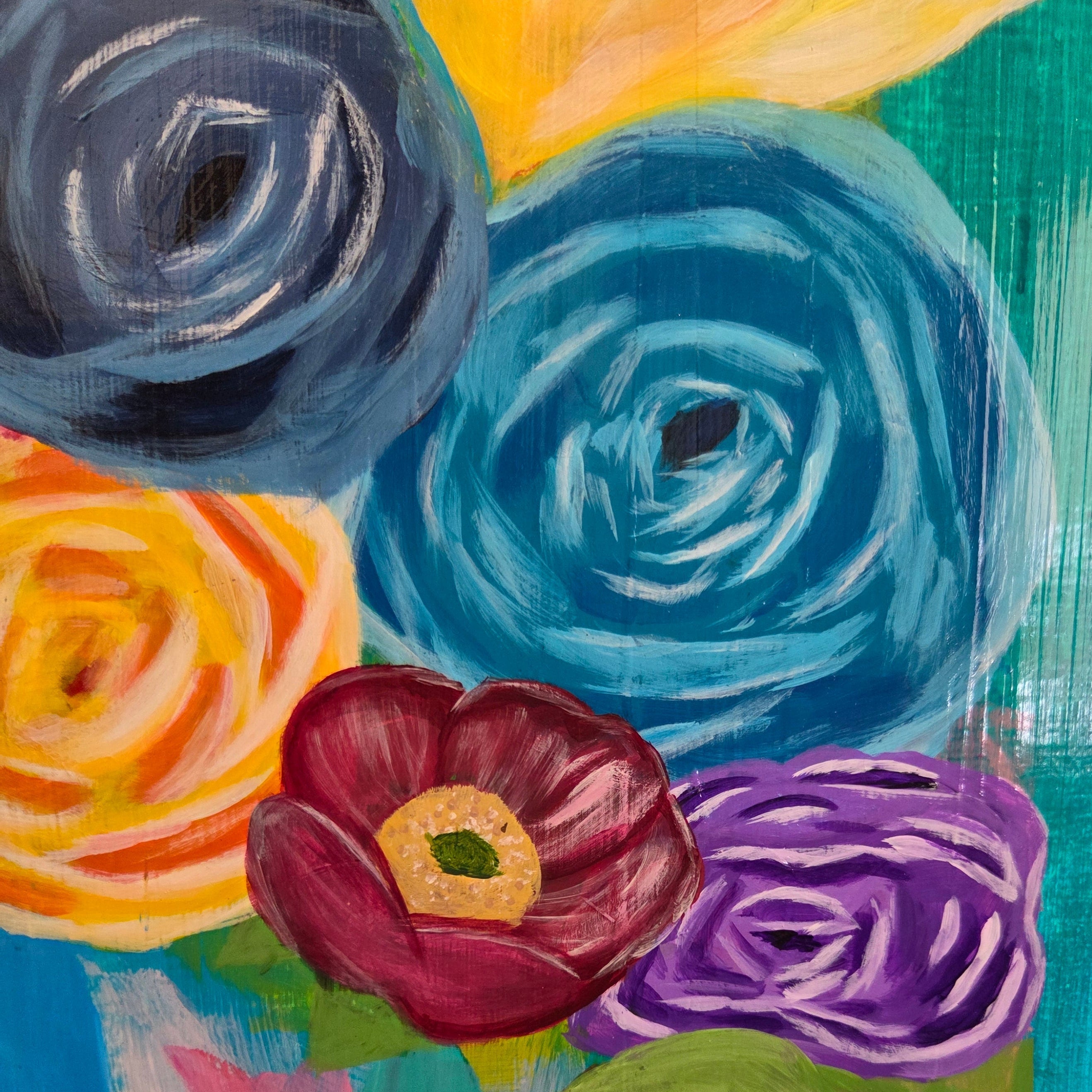 Colorful floral painting.