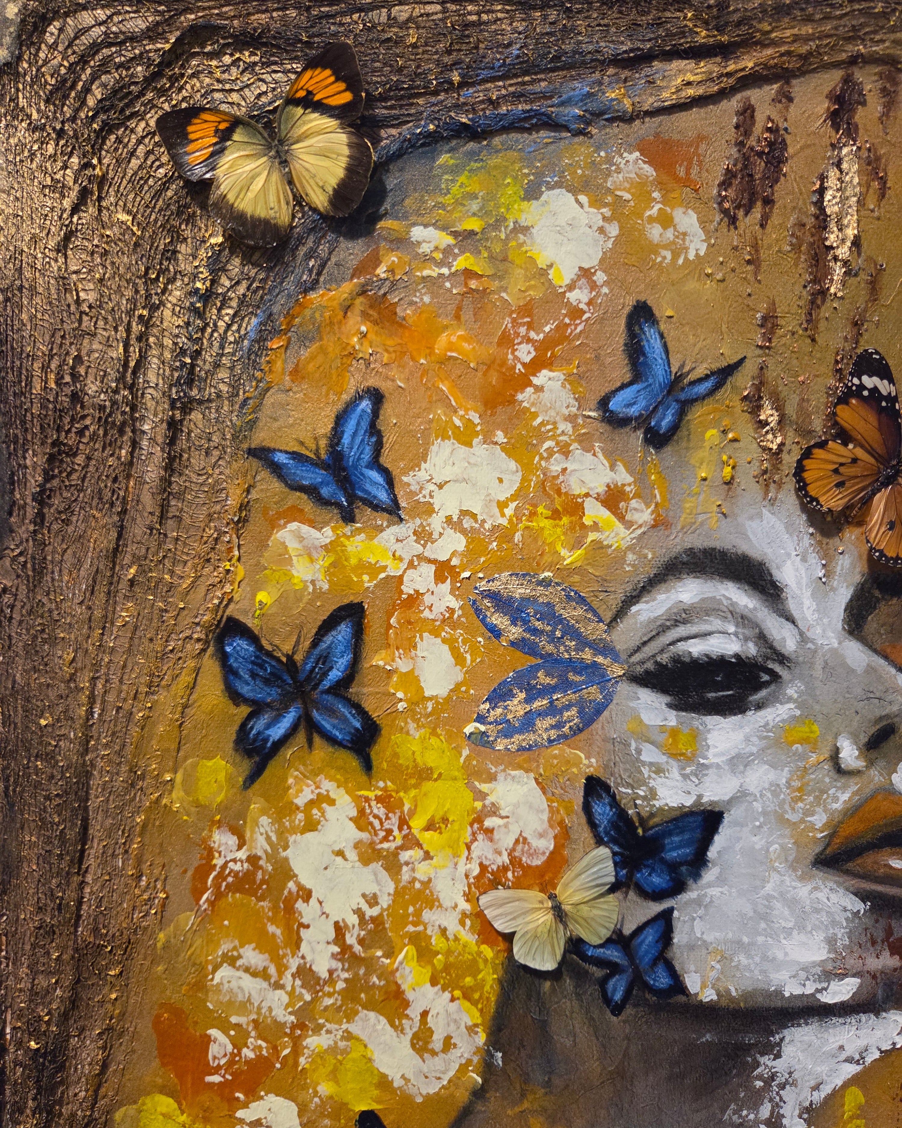 She Became Wings|Original Mixed Media Artwork