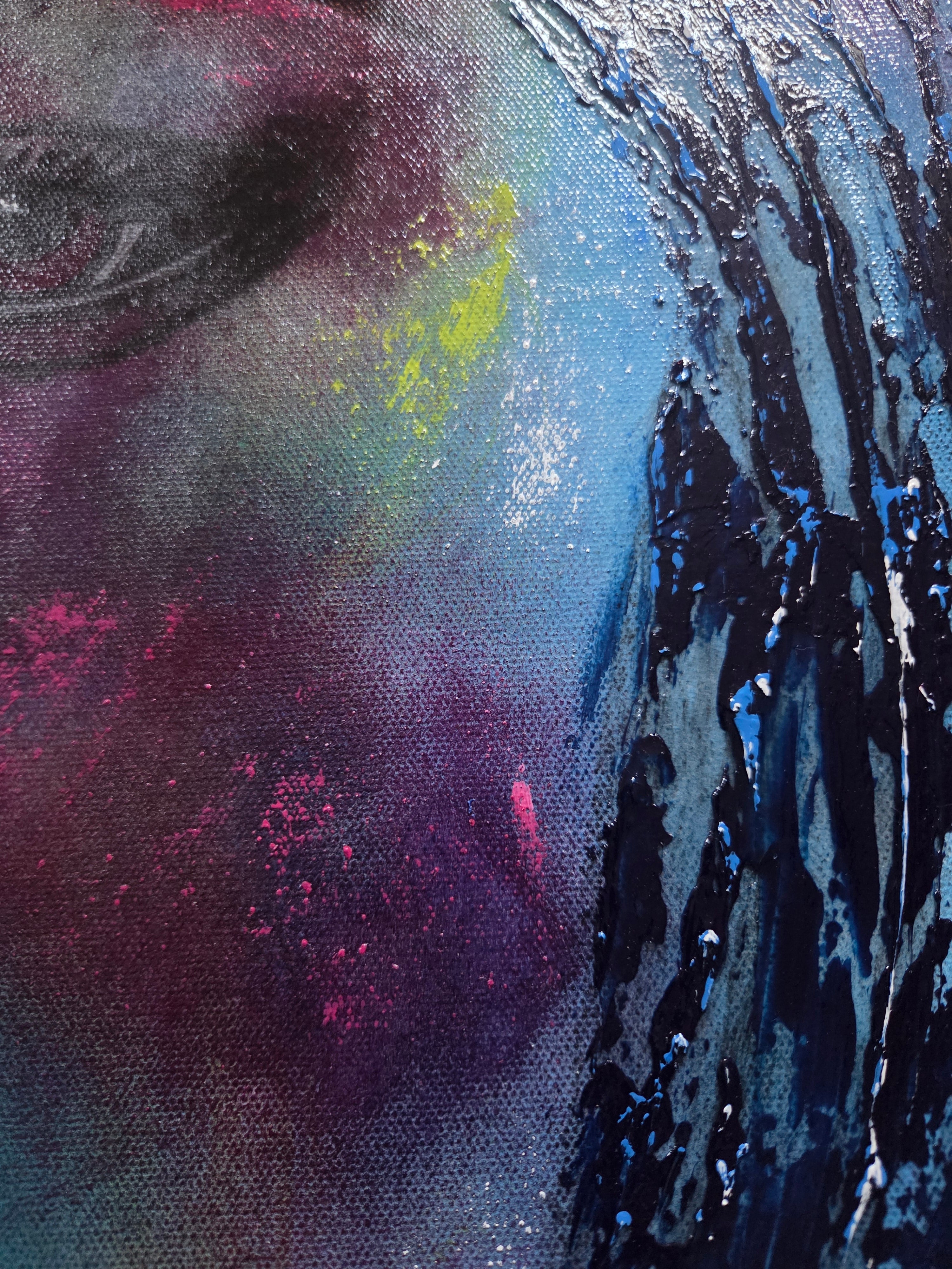 Bloom Through the Fractures | Original Mixed Media Artwork