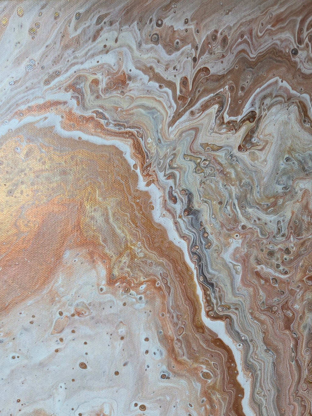 Golden Zion|Original Fluid Acrylic Artwork