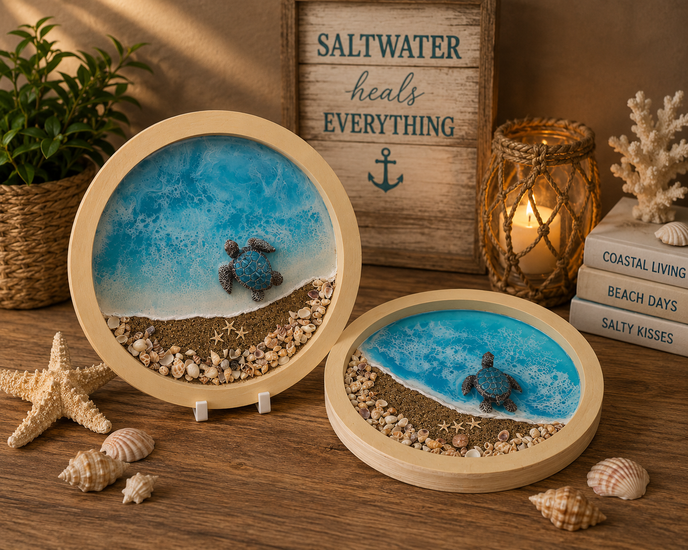 Handcrafted Resin Beach Home Decor