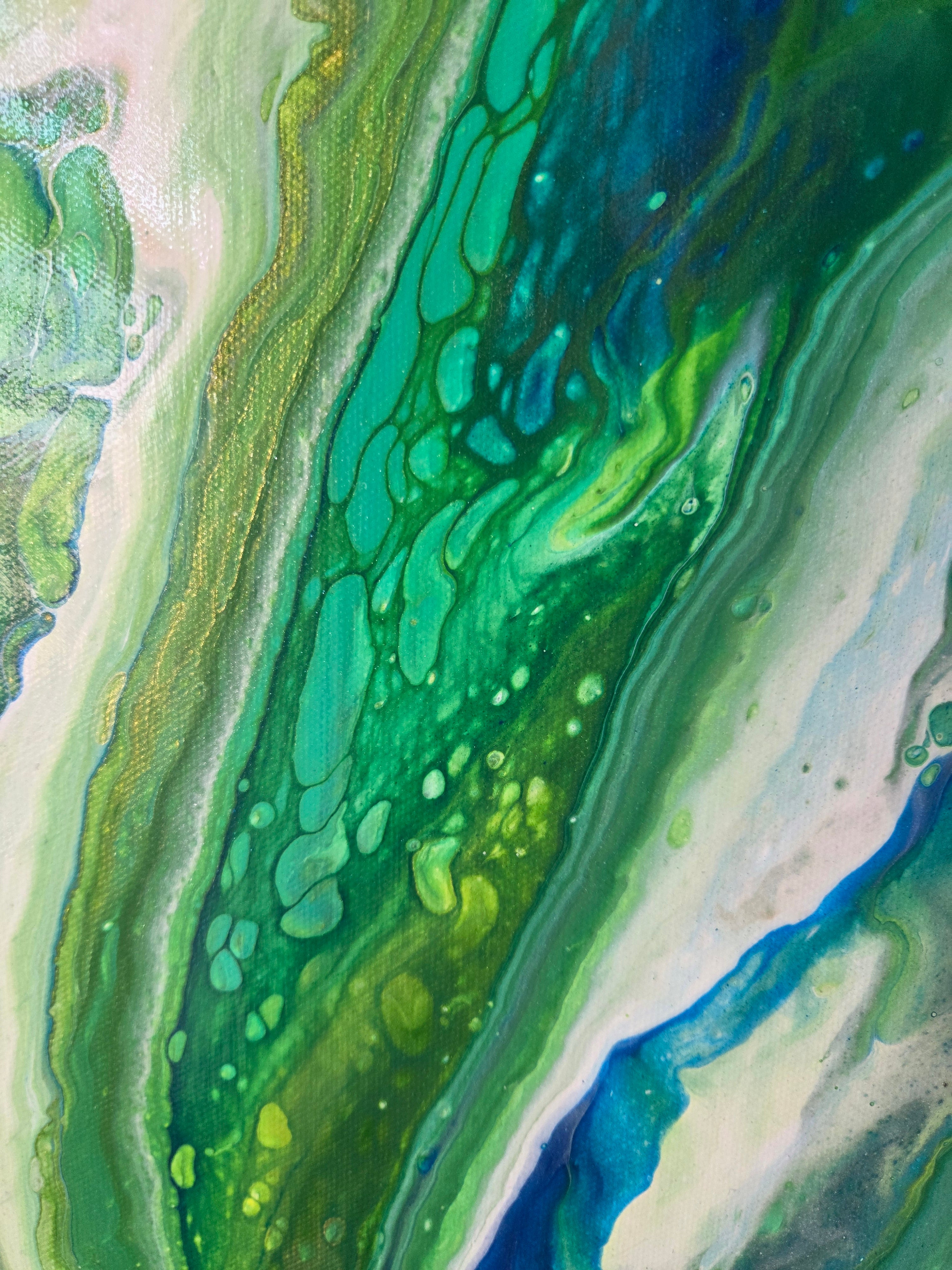 Peacock| Original Fluid Acrylic Artwork