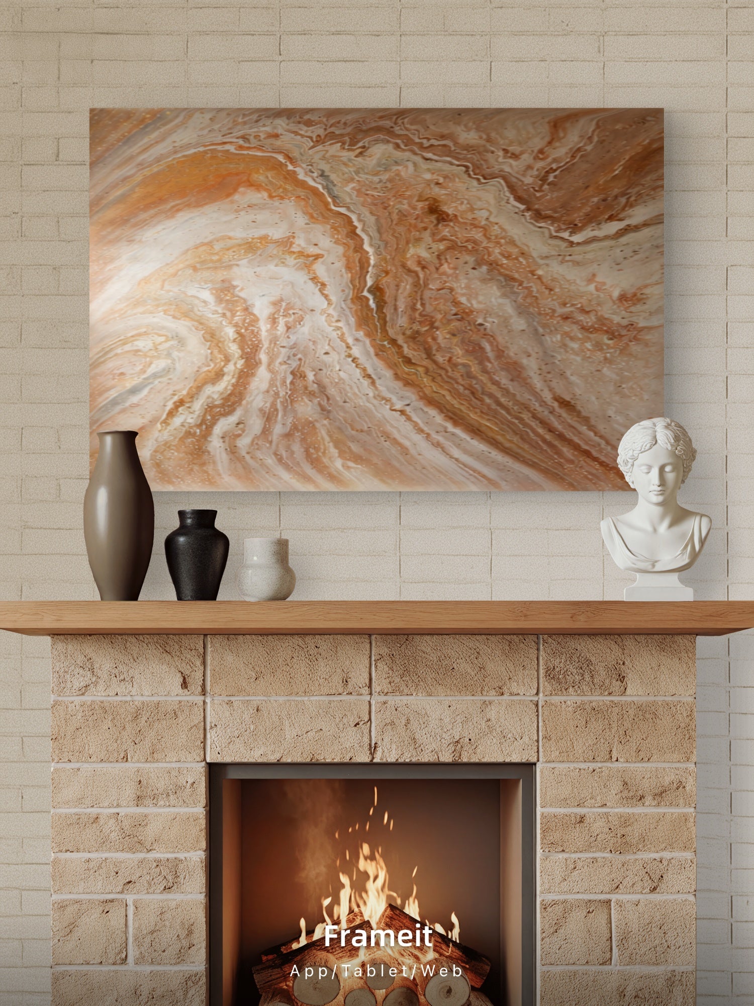 Golden Zion|Original Fluid Acrylic Artwork