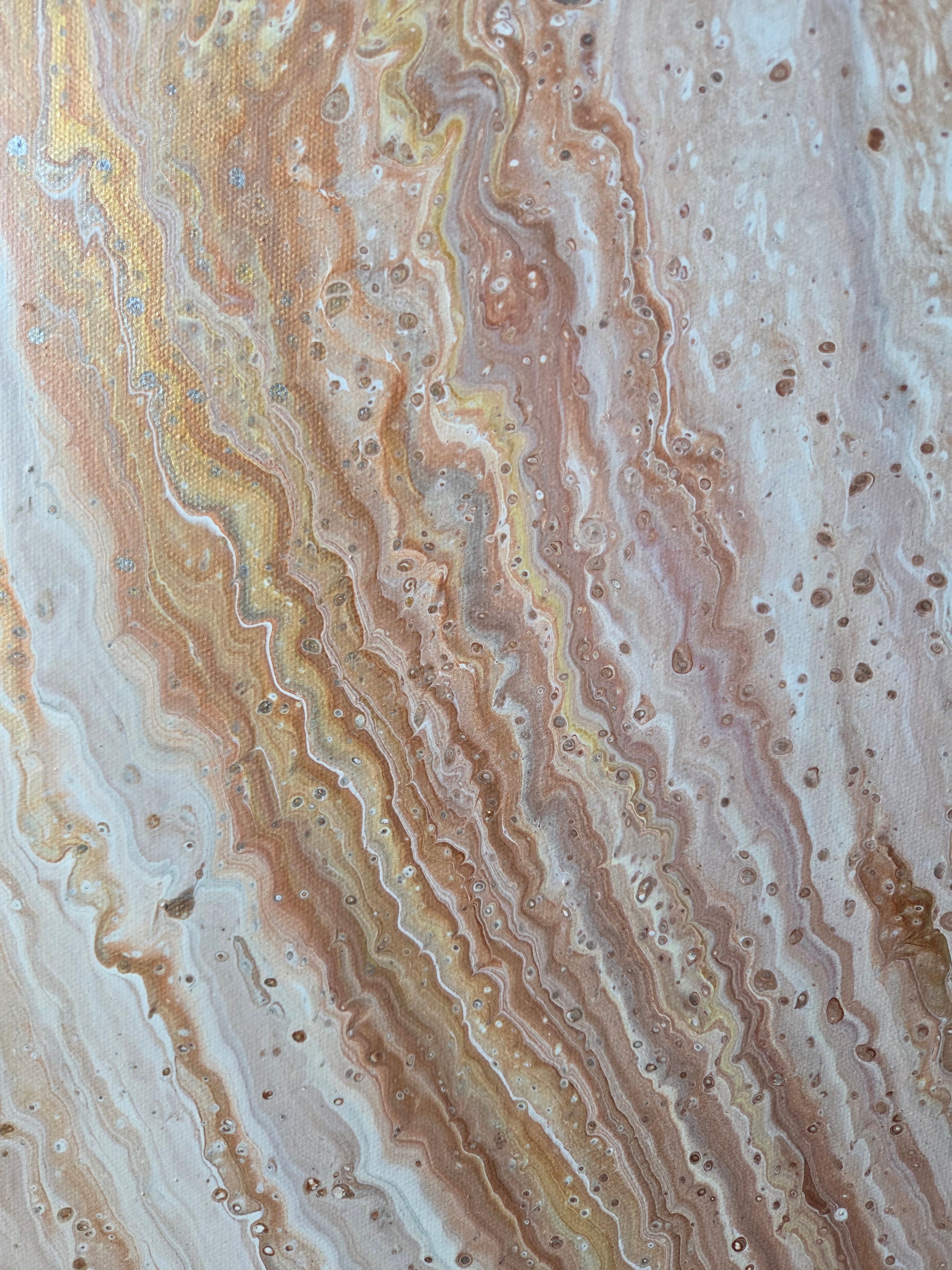 Golden Zion|Original Fluid Acrylic Artwork