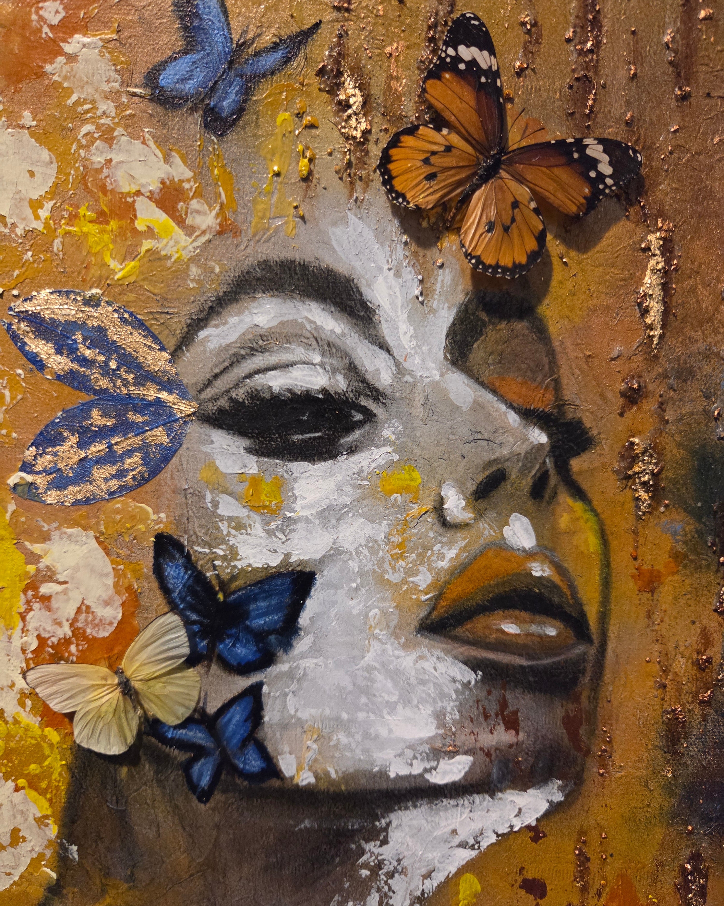 She Became Wings|Original Mixed Media Artwork
