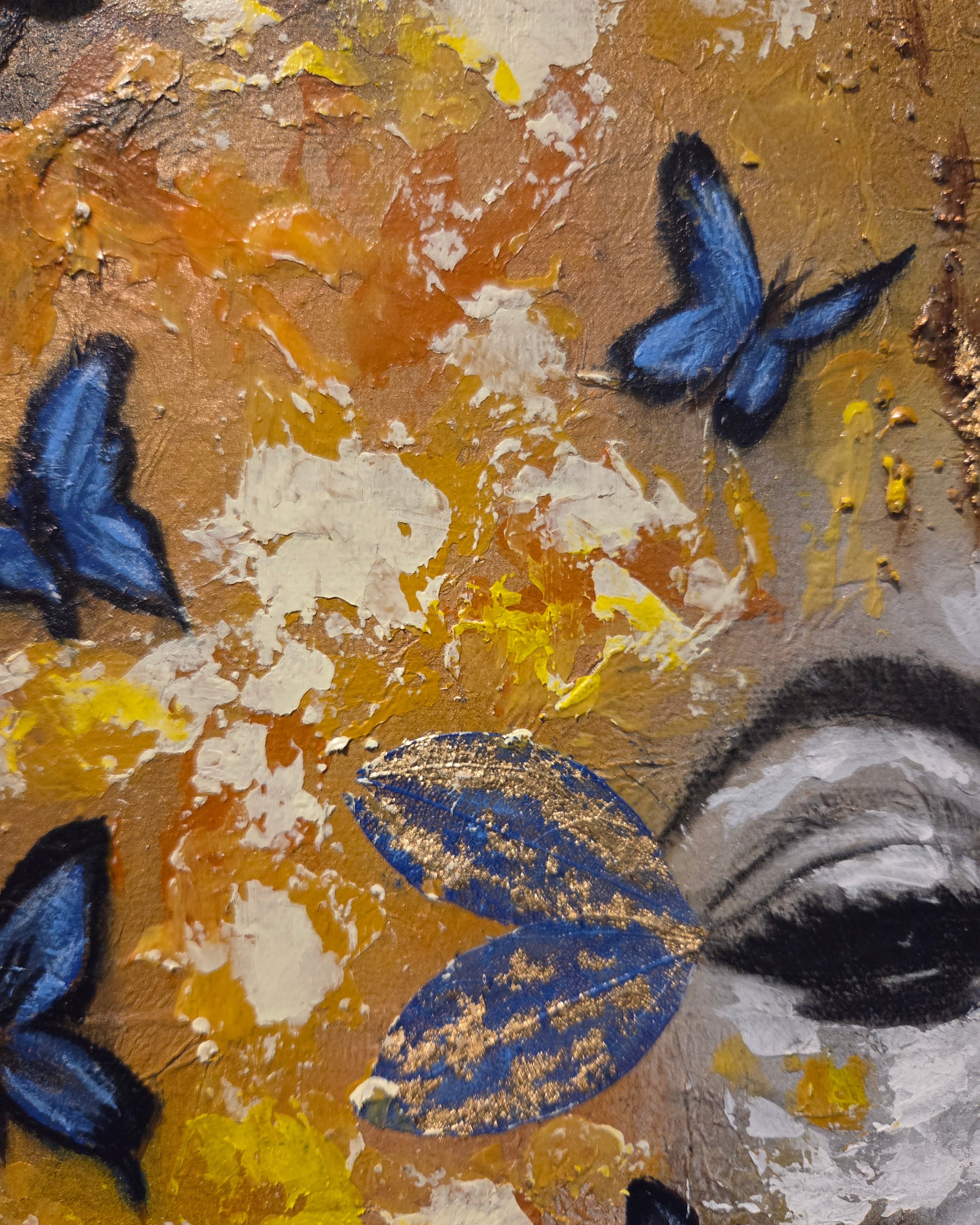 She Became Wings|Original Mixed Media Artwork