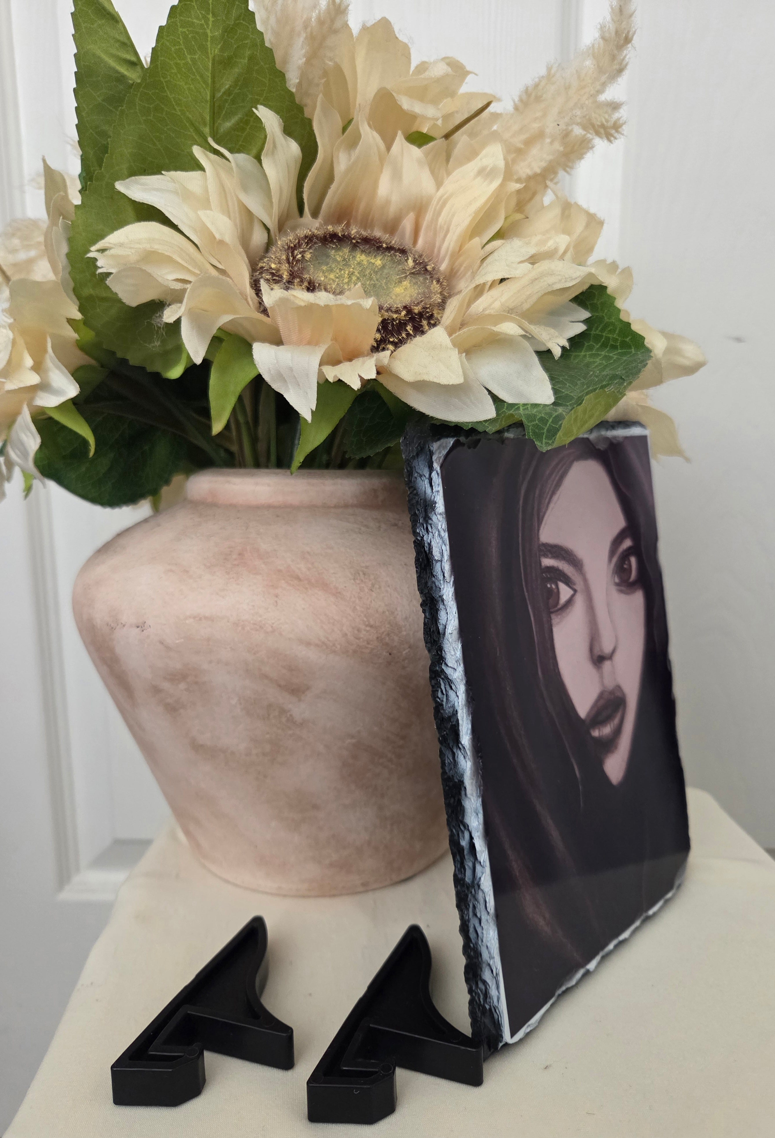 The woman in the black shawl