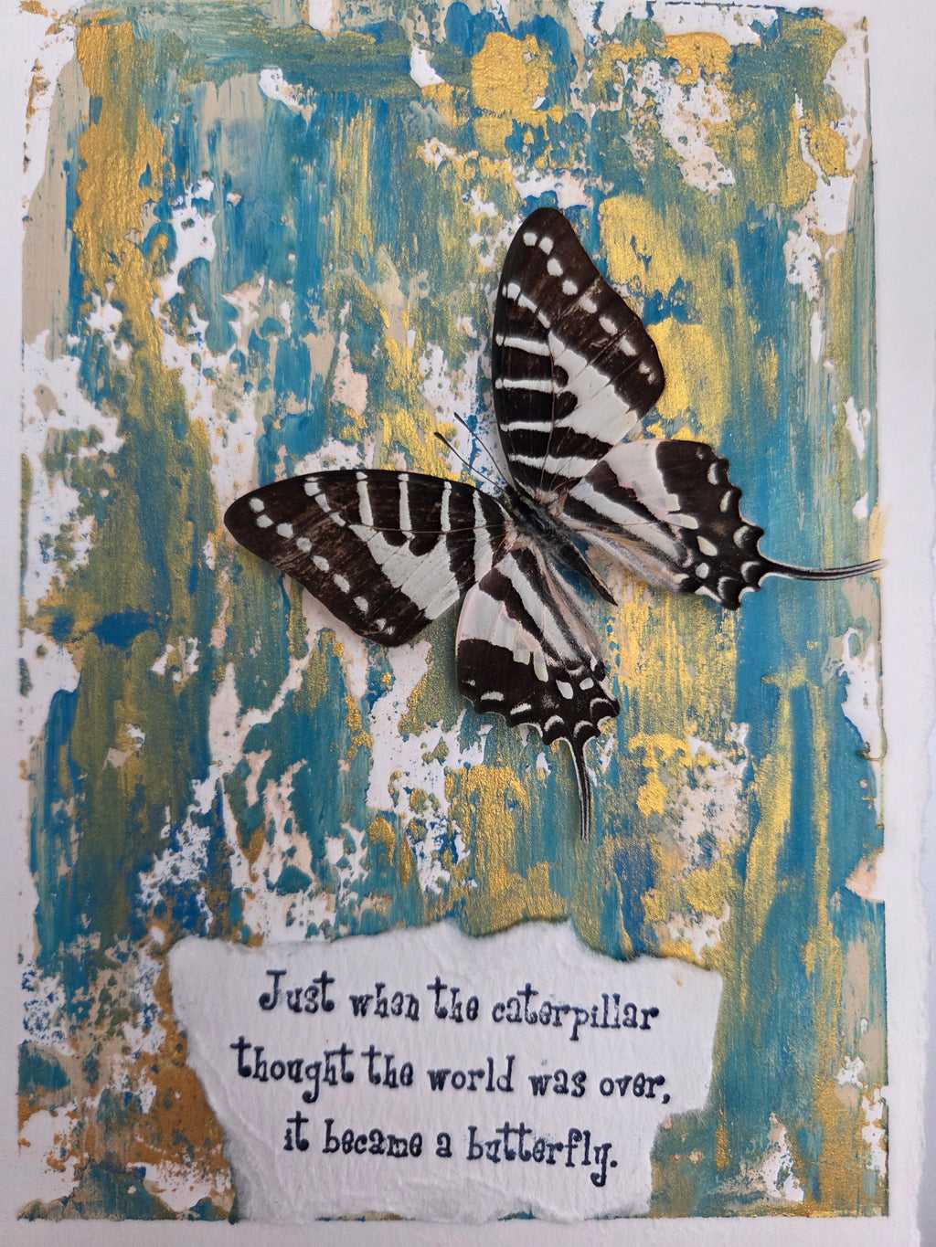 Inspirational Mixed-Media Butterfly Art |shadow box.