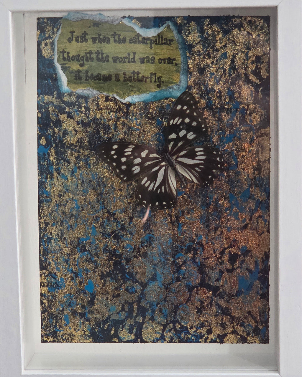 Inspirational Mixed-Media Butterfly Art |shadow box.