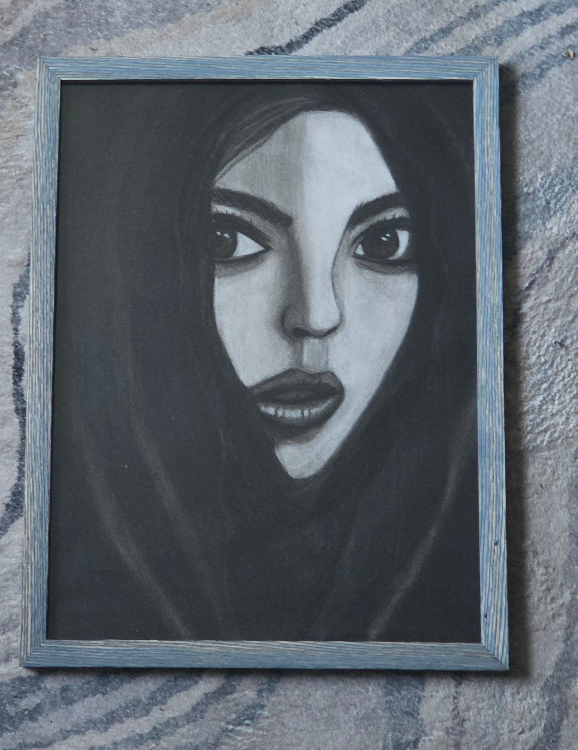 The woman in the black shawl