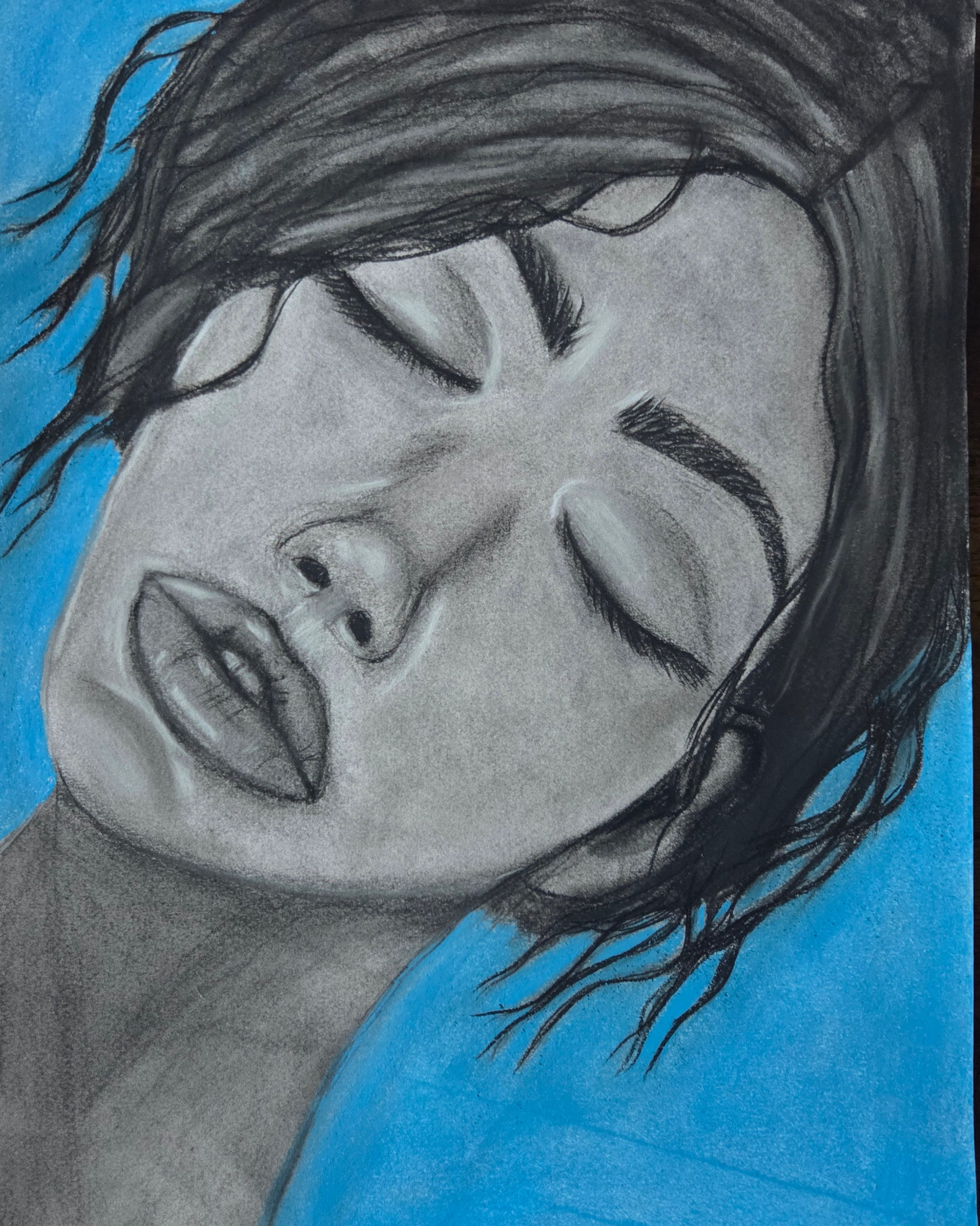 Dreaming of you| Original Charcoal Artwork