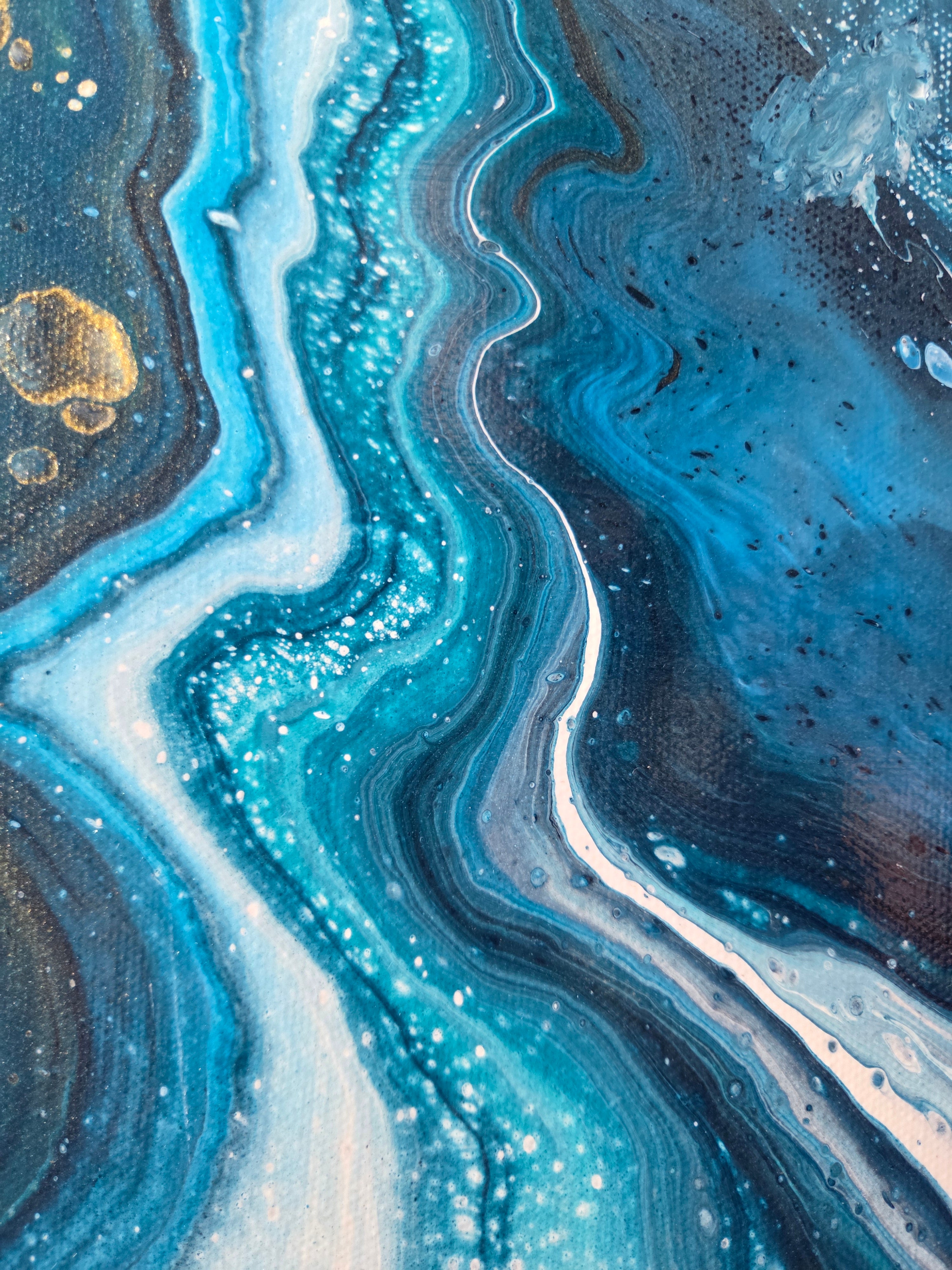 Blue Symphony| Original Fluid Acrylic Artwork