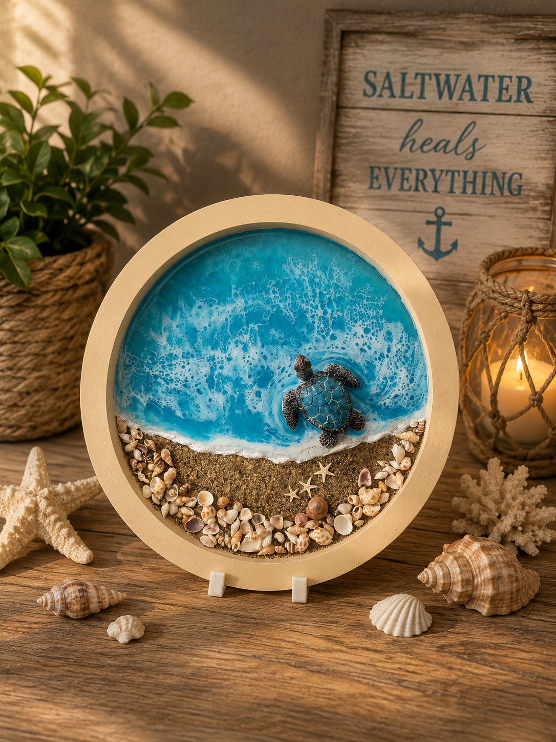 Handcrafted Resin Beach Home Decor