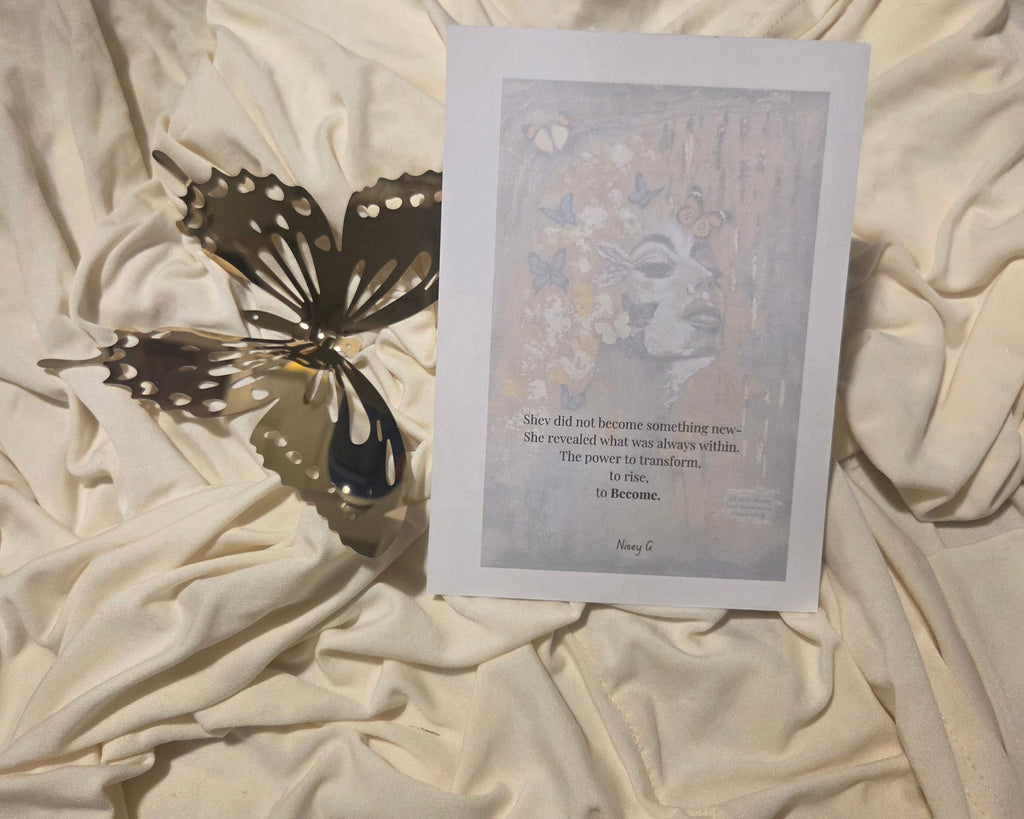 Affirmation Card "She Became Wings"