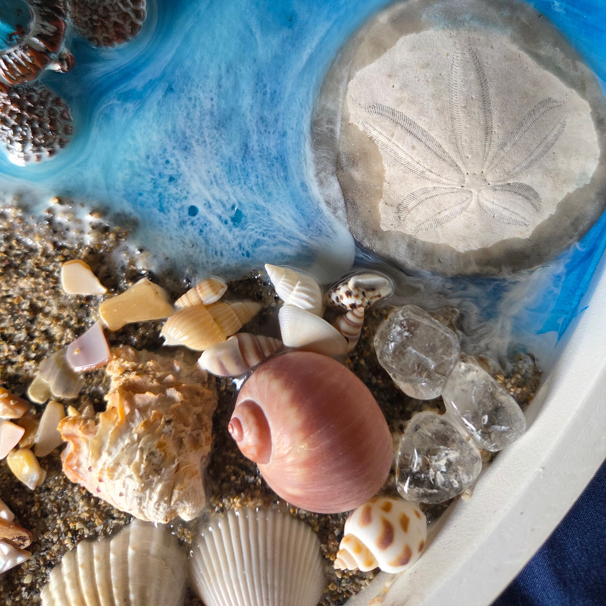 You & Me by the Sea|Resin Beach Accent Table