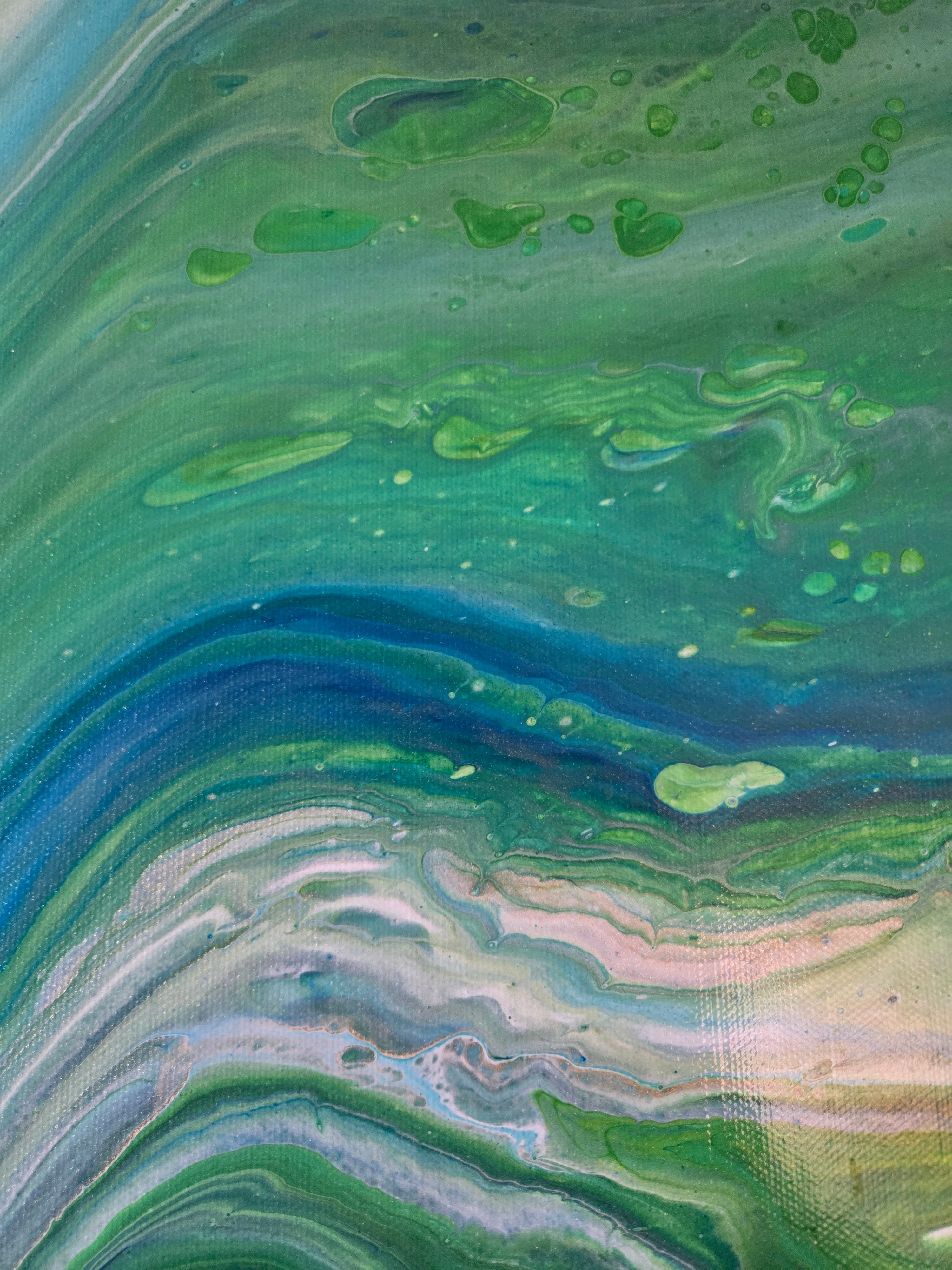 Peacock| Original Fluid Acrylic Artwork