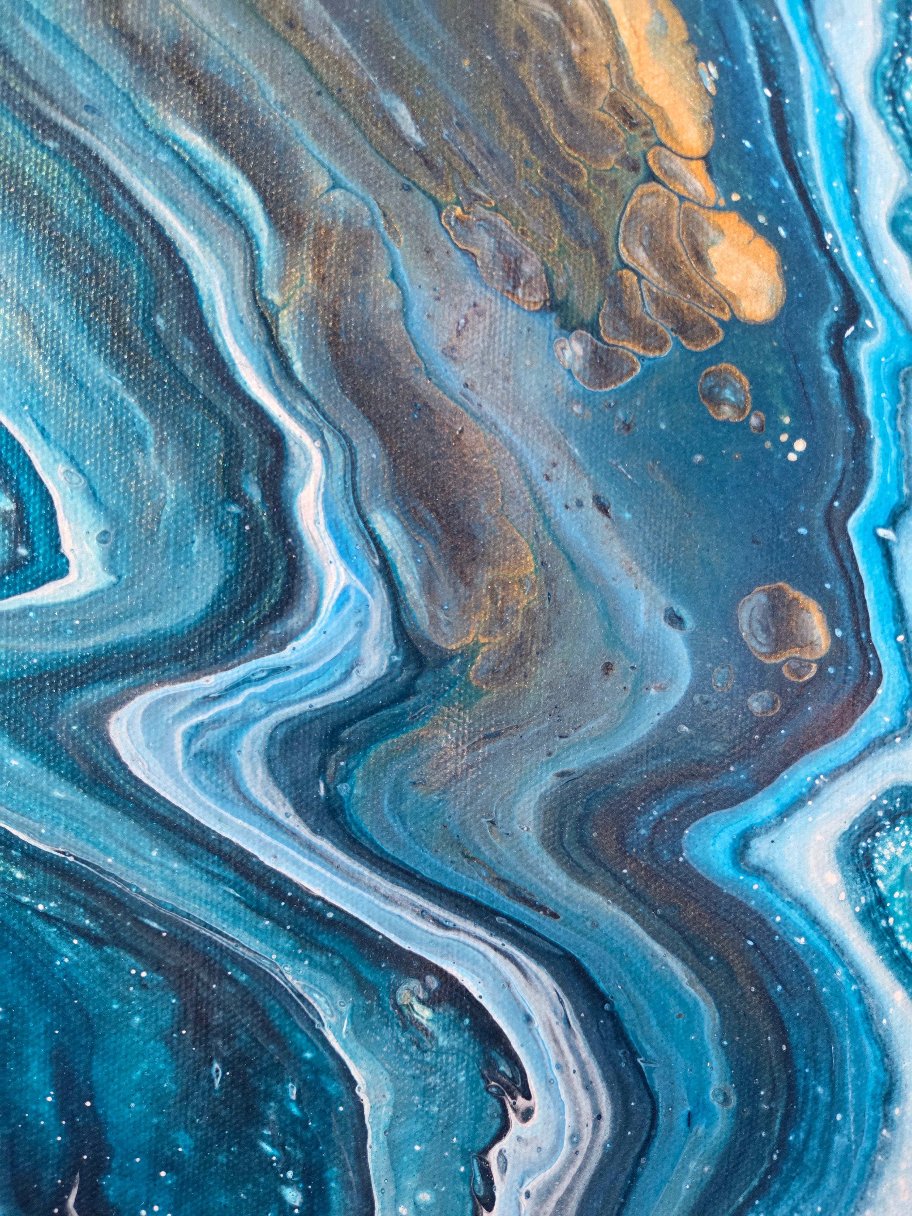 Blue Symphony| Original Fluid Acrylic Artwork