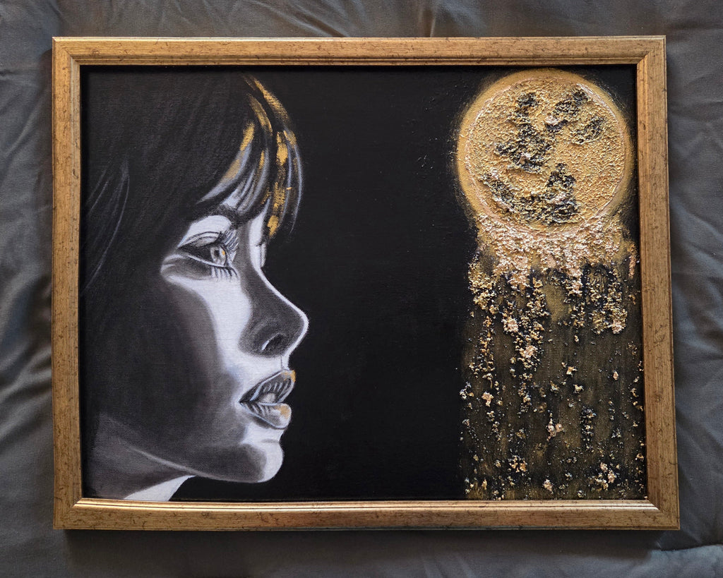 Mesmerized by The Moon| Original Mixed Media Artwork