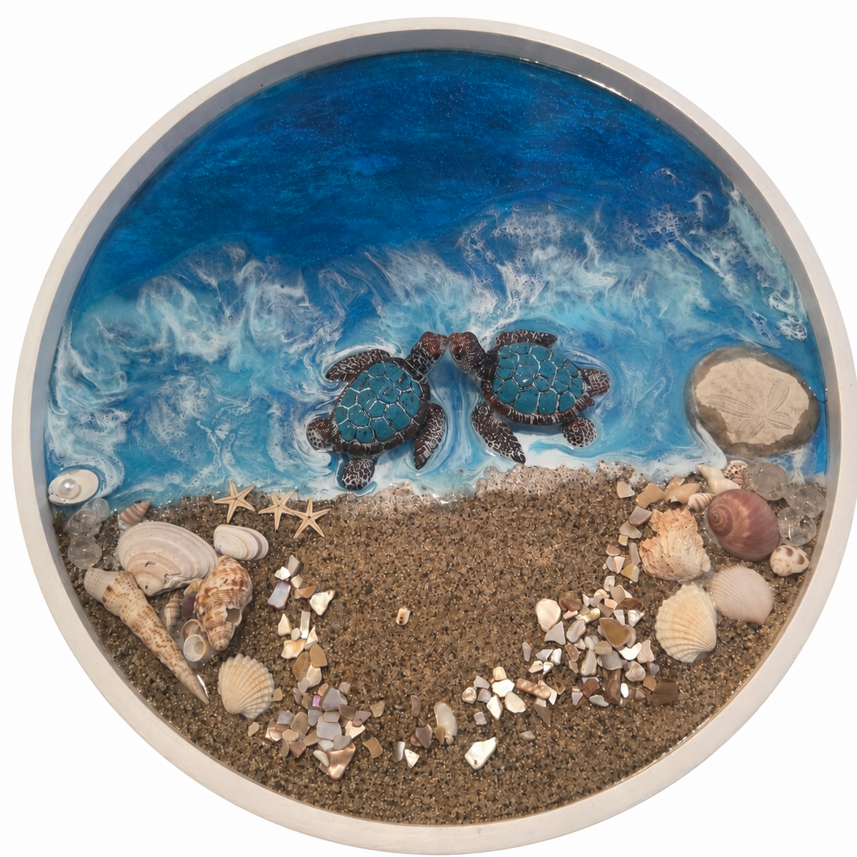You & Me by the Sea|Resin Beach Accent Table