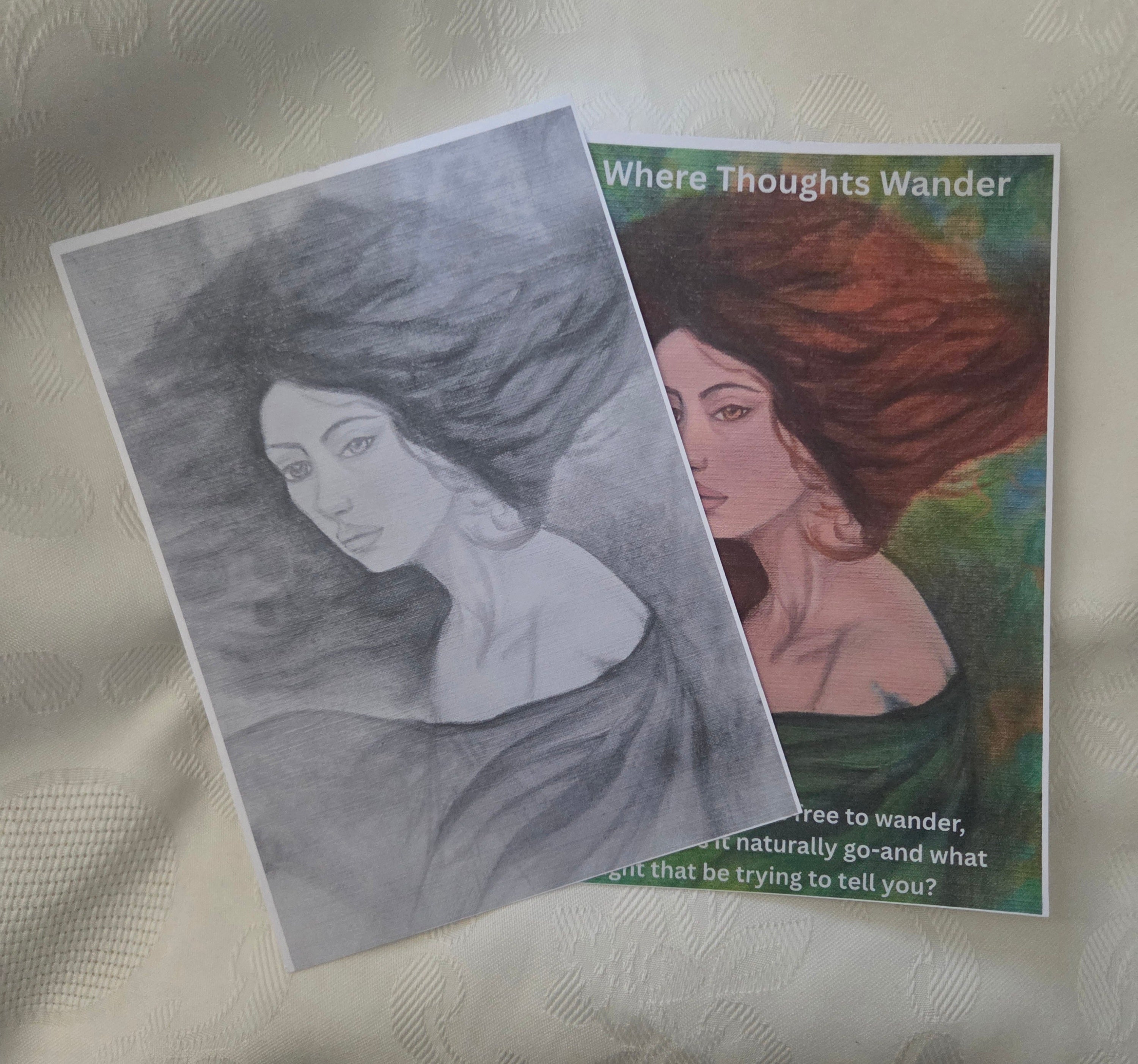 Where Thoughts Wander — Grayscale Art Print Set