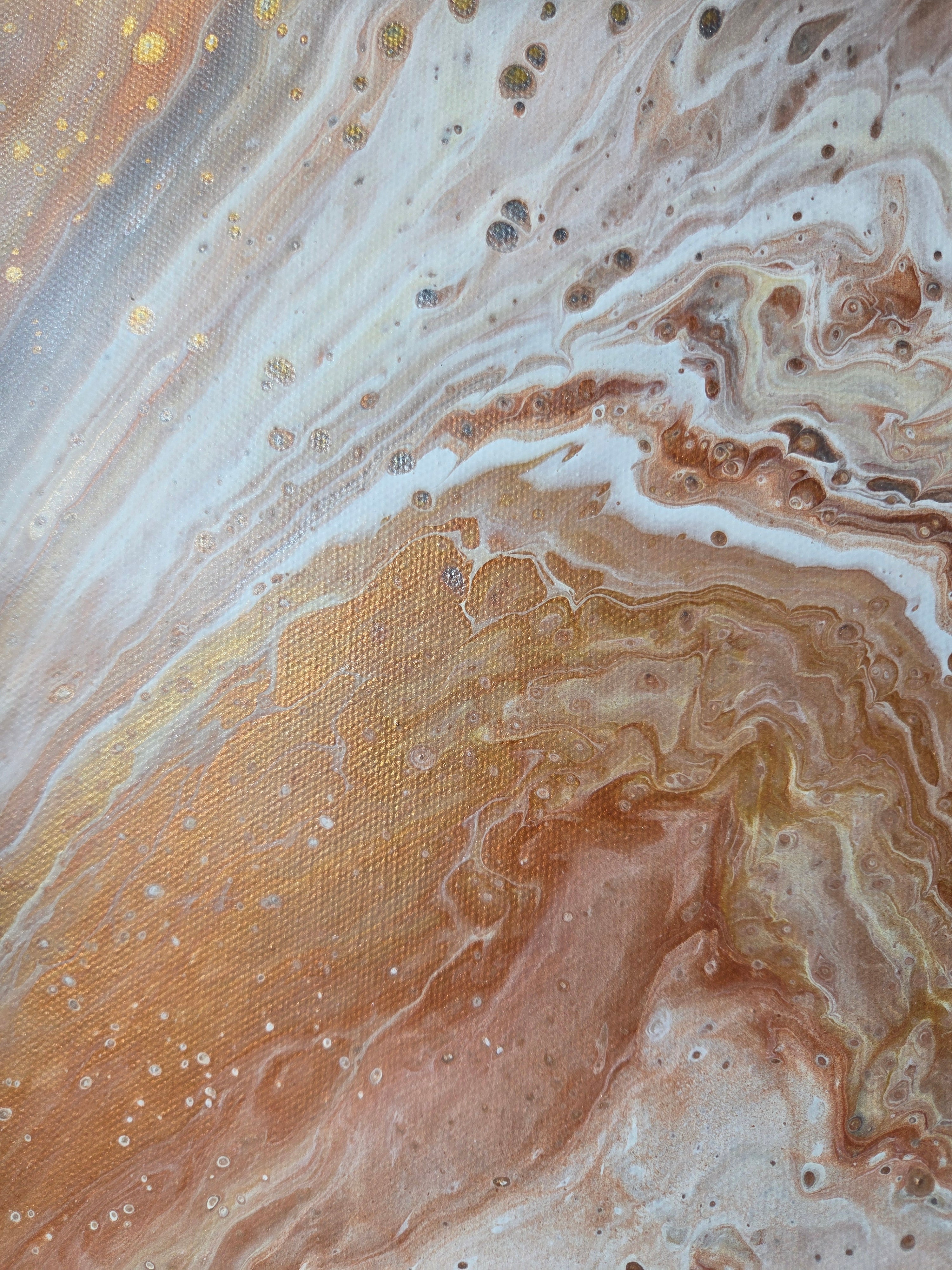 Golden Zion|Original Fluid Acrylic Artwork