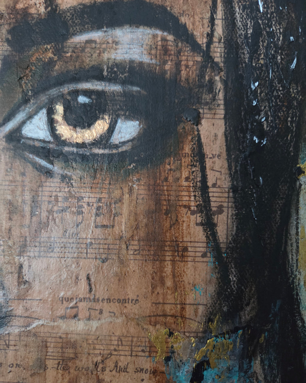 Don't Let Your Music Fade Away| Original Mixed Media Artwork