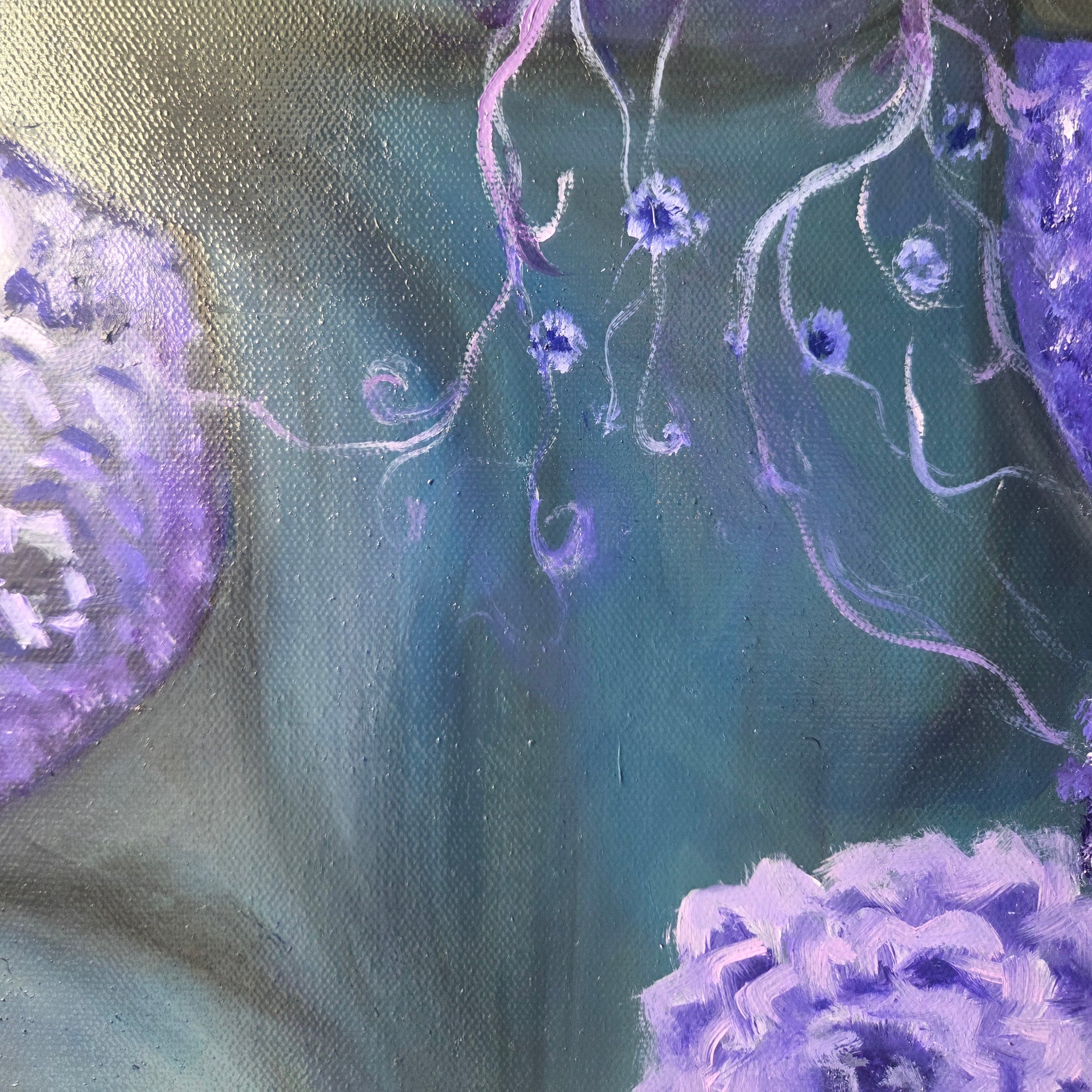 Dreaming in Dahlias | Original Acrylic & Oil Artwork