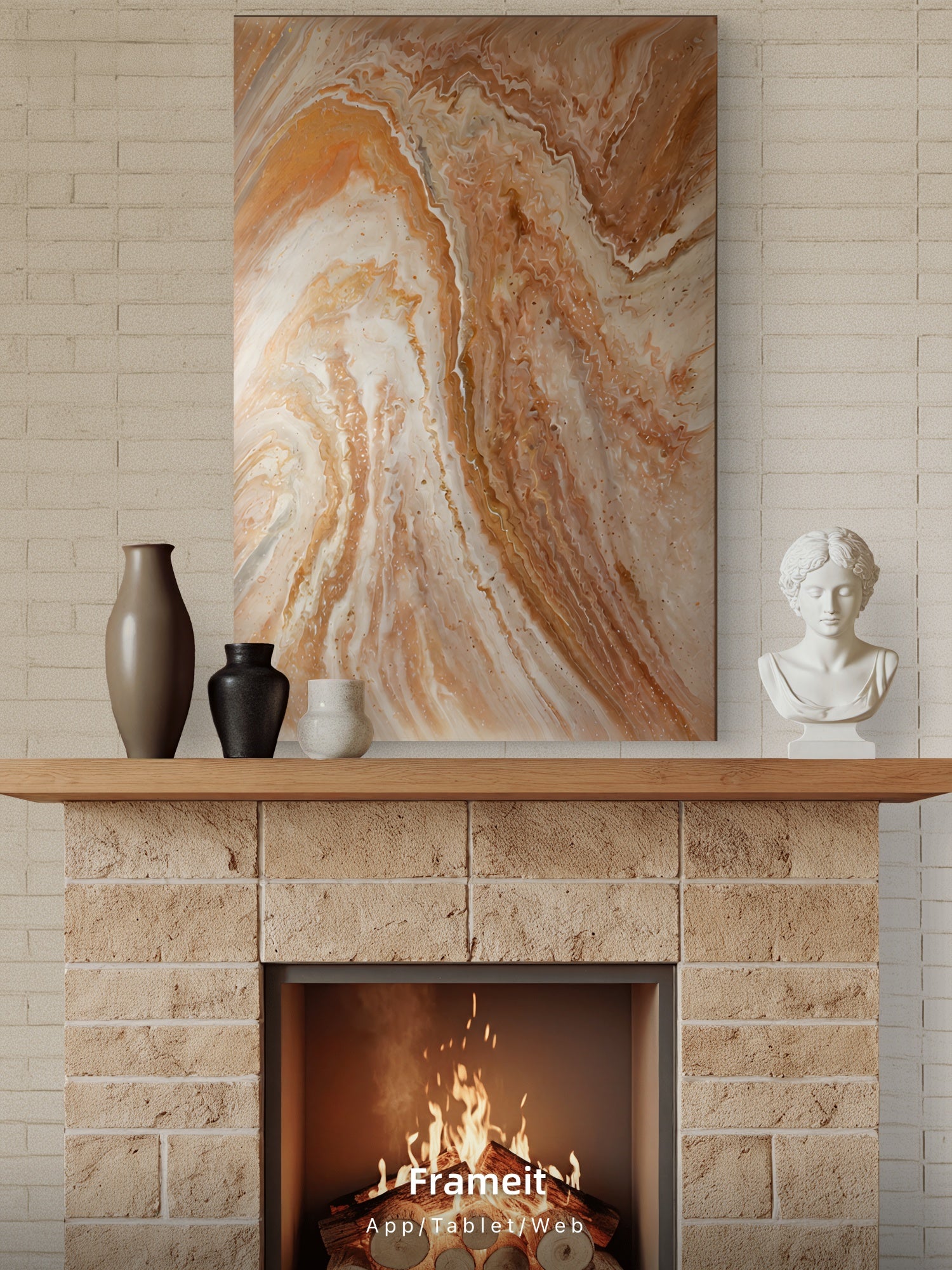 Golden Zion|Original Fluid Acrylic Artwork