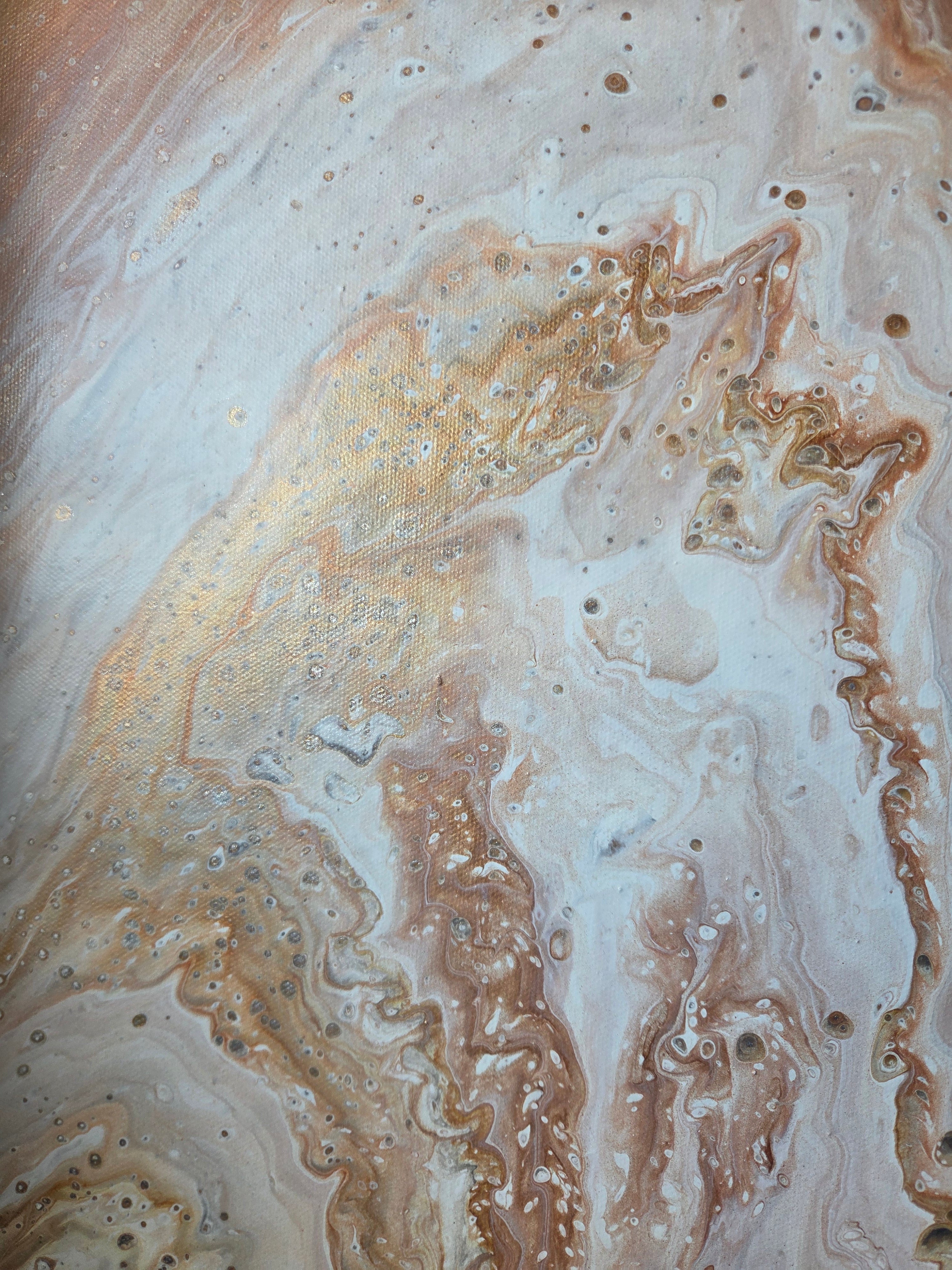 Golden Zion|Original Fluid Acrylic Artwork